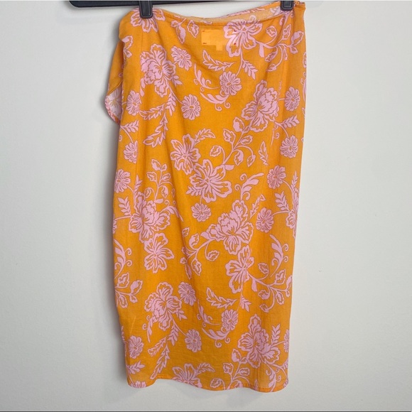 Xirena Sydni Sarong Skirt in Tropicana Orange - Picture 12 of 14